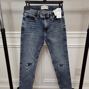Abercrombie Kids Blue Ripped Skinny Jeans